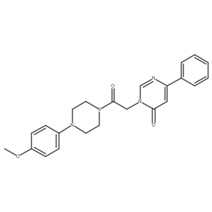 3-{2-[4-(4-Methoxyphenyl)piperazin-1-yl]-2-oxoethyl}-6-phenyl-3,4-dihydropyrimidin-4-one Structure