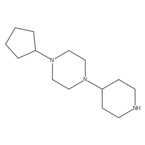 1-Cyclopentyl-4-(piperidin-4-yl)piperazine Structure