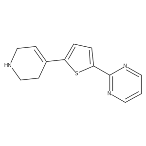 2-[5-(1,2,3,6-Tetrahydro-4-pyridinyl)-2-thienyl]pyrimidine结构式