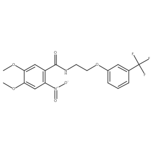 4,5-dimethoxy-2-nitro-N-(2-(3-(trifluoromethyl)phenoxy)ethyl)benzamide Structure