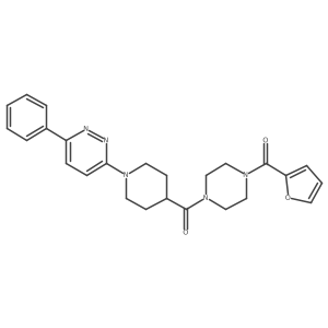 (4-(Furan-2-carbonyl)piperazin-1-yl)(1-(6-phenylpyridazin-3-yl)piperidin-4-yl)methanone Structure