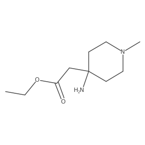 Ethyl 2-(4-amino-1-methylpiperidin-4-yl)acetate Structure