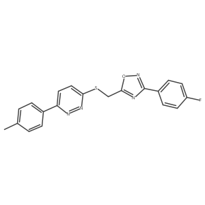 3-(4-Fluorophenyl)-5-(((6-(p-tolyl)pyridazin-3-yl)thio)methyl)-1,2,4-oxadiazole结构式