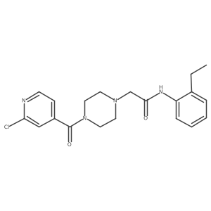 2-[4-(2-chloropyridine-4-carbonyl)piperazin-1-yl]-N-(2-ethylphenyl)acetamide Structure