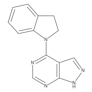 4-(2,3-dihydro-1H-indol-1-yl)-2H-pyrazolo[3,4-d]pyrimidine Structure