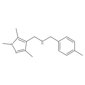 N-(4-Methylbenzyl)-1-(1,3,5-trimethyl-1H-pyrazol-4-yl)methanamine结构式