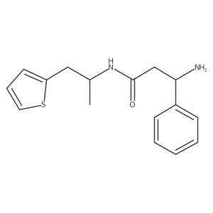 3-Amino-3-phenyl-N-[1-(thiophen-2-YL)propan-2-YL]propanamide Structure