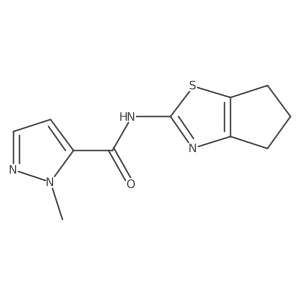 N-(5,6-dihydro-4H-cyclopenta[d]thiazol-2-yl)-1-methyl-1H-pyrazole-5-carboxamide Structure