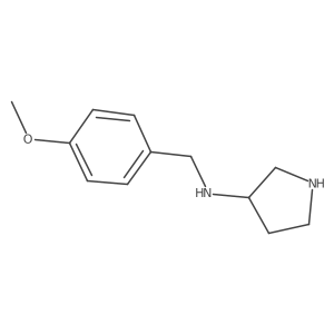 N-[(4-methoxyphenyl)methyl]pyrrolidin-3-amine结构式