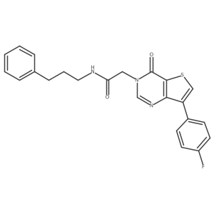 2-[7-(4-fluorophenyl)-4-oxothieno[3,2-d]pyrimidin-3(4H)-yl]-N-(3-phenylpropyl)acetamide Structure