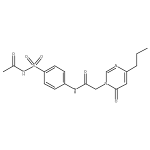N-(4-(N-acetylsulfamoyl)phenyl)-2-(6-oxo-4-propylpyrimidin-1(6H)-yl)acetamide Structure
