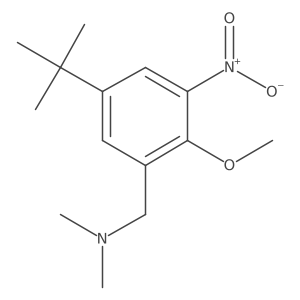 (5-Tert-butyl-2-methoxy-3-Nitrophenyl)-N,N-dimethylmethanamine结构式