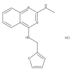 N4-[(furan-2-yl)methyl]-N2-methylquinazoline-2,4-diamine hydrochloride结构式