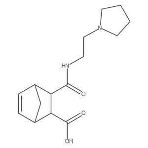 3-[[[2-(1-Pyrrolidinyl)ethyl]amino]carbonyl]bicyclo[2.2.1]hept-5-ene-2-carboxylic acid结构式