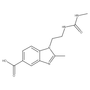 2-Methyl-1-(2-{[(methylamino)carbonyl]amino}ethyl)-1H-benzimidazole-5-carboxylic acid结构式