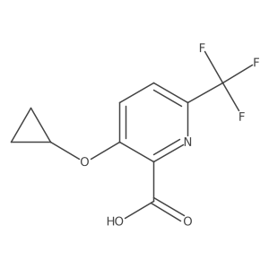 3-Cyclopropoxy-6-(trifluoromethyl)picolinic acid结构式