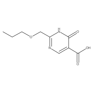 6-Oxo-2-(propoxymethyl)-1,6-dihydropyrimidine-5-carboxylic acid结构式