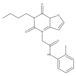 2-(3-butyl-2,4-dioxo-4aH-thieno[3,2-d]pyrimidin-1-ium-1-yl)-N-(2-methylphenyl)acetamide结构式