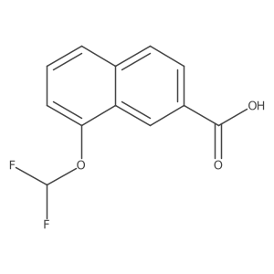 1-(Difluoromethoxy)naphthalene-7-carboxylic acid结构式