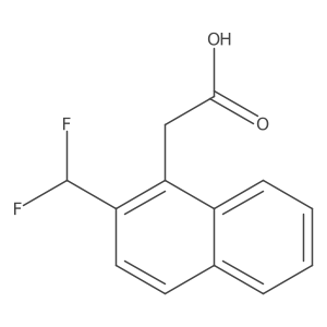 2-(Difluoromethyl)naphthalene-1-acetic acid Structure