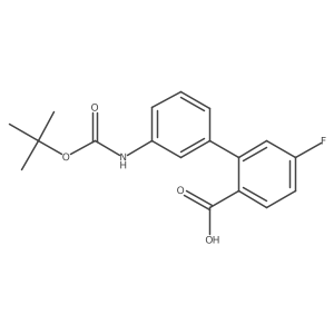 2-(3-BOC-Aminophenyl)-4-fluorobenzoic acid结构式