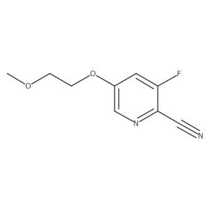 3-Fluoro-5-(2-methoxyethoxy)pyridine-2-carbonitrile结构式