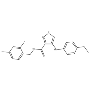 N-(2,4-difluorobenzyl)-5-((4-ethylphenyl)amino)-1H-1,2,3-triazole-4-carboxamide Structure