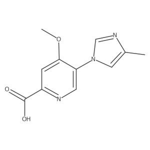 4-Methoxy-5-(4-methyl-1H-imidazol-1-yl)pyridine-2-carboxylic acid结构式