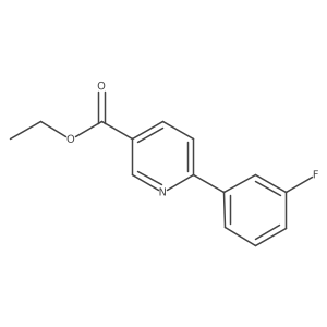 6-(3-Fluoro-phenyl)-nicotinic acid ethyl ester结构式