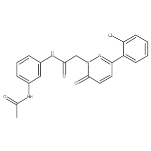 N-[3-(acetylamino)phenyl]-2-[3-(2-chlorophenyl)-6-oxopyridazin-1(6H)-yl]acetamide结构式