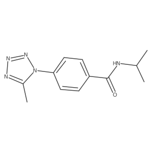 4-(5-methyl-1H-tetrazol-1-yl)-N-(propan-2-yl)benzamide结构式