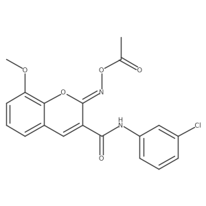 (2Z)-2-[(acetyloxy)imino]-N-(3-chlorophenyl)-8-methoxy-2H-chromene-3-carboxamide Structure