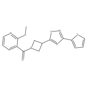 (2-Methoxypyridin-3-yl)(3-(3-(thiophen-2-yl)-1,2,4-oxadiazol-5-yl)azetidin-1-yl)methanone结构式