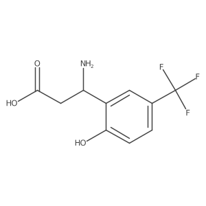 (S)-3-Amino-3-(2-hydroxy-5-(trifluoromethyl)phenyl)propanoic acid结构式