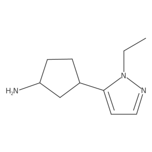 3-(1-ethyl-1H-pyrazol-5-yl)cyclopentan-1-amine Structure
