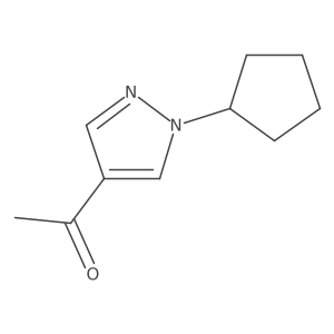 1-(1-cyclopentyl-1H-pyrazol-4-yl)ethan-1-one结构式