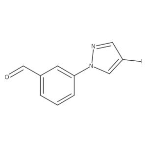 3-(4-Iodo-1h-pyrazol-1-yl)benzaldehyde结构式