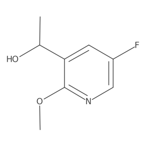 1-(5-Fluoro-2-methoxypyridin-3-yl)ethan-1-ol结构式