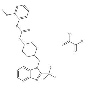 N-(2-methoxyphenyl)-2-(4-((2-(trifluoromethyl)-1H-benzo[d]imidazol-1-yl)methyl)piperidin-1-yl)acetamide oxalate Structure