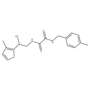 N1-(4-fluorobenzyl)-N2-(2-hydroxy-2-(3-methylthiophen-2-yl)ethyl)oxalamide结构式