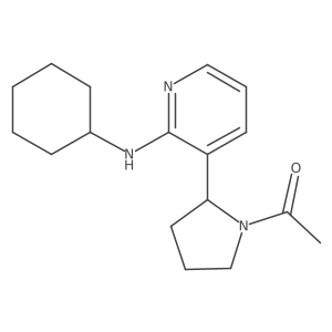 1-(2-(2-(Cyclohexylamino)pyridin-3-yl)pyrrolidin-1-yl)ethanone Structure