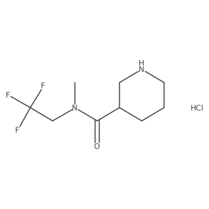 N-methyl-N-(2,2,2-trifluoroethyl)piperidine-3-carboxamide hydrochloride结构式