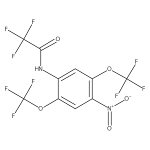 N-[4-nitro-2,5-bis(trifluoromethoxy)phenyl]-2,2,2-trifluoroacetamide结构式