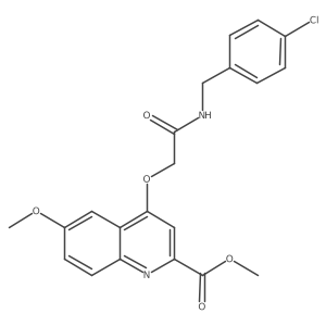 Methyl 4-({[(4-chlorophenyl)methyl]carbamoyl}methoxy)-6-methoxyquinoline-2-carboxylate Structure