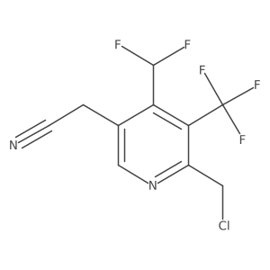 2-(Chloromethyl)-4-(difluoromethyl)-3-(trifluoromethyl)pyridine-5-acetonitrile Structure