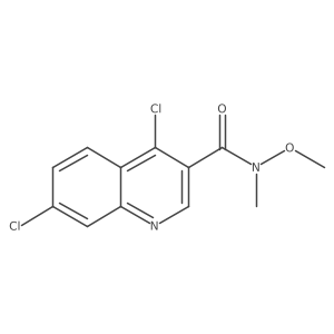 4,7-dichloro-N-methoxy-N-methyl-3-Quinolinecarboxamide结构式