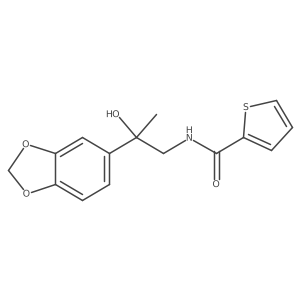 N-(2-(benzo[d][1,3]dioxol-5-yl)-2-hydroxypropyl)thiophene-2-carboxamide Structure