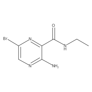 3-Amino-6-bromo-N-ethylpyrazine-2-carboxamide结构式