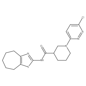 1-(6-chloropyridazin-3-yl)-N-(5,6,7,8-tetrahydro-4H-cyclohepta[d][1,3]thiazol-2-yl)piperidine-3-carboxamide Structure