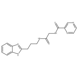 N-(2-((3-(1H-benzo[d]imidazol-2-yl)propyl)amino)-2-oxoethyl)pyrazine-2-carboxamide结构式
